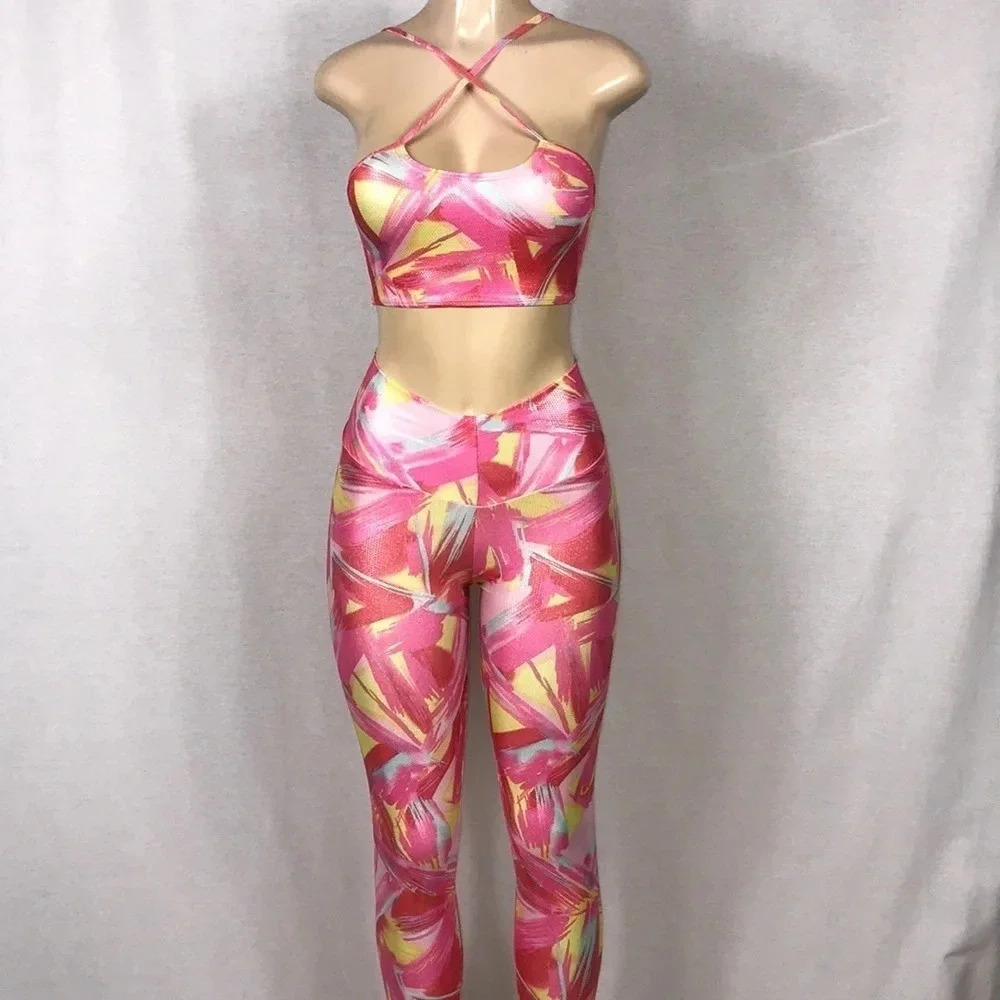 Zuliana Designer Activewear Two Piece Set Made In USA NWT - Picture 3 of 8